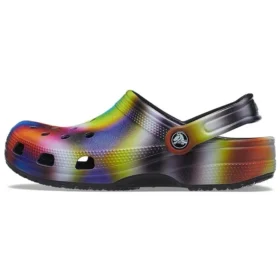 Renkli Crocs Beach Unisex Çok Renkli Siyah Sandaletler