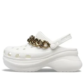 Retro Zincirli Beyaz Altın Sandaletler “White Gold”