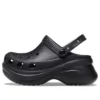 Small Whale Retro Crocs Kalın Tabanlı Siyah Sandaletler