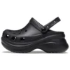 Small Whale Retro Crocs Kalın Tabanlı Siyah Sandaletler