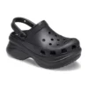 Small Whale Retro Crocs Kalın Tabanlı Siyah Sandaletler