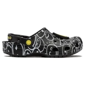 Smiley World Classic Clogs “Siyah Beyaz Sarı”
