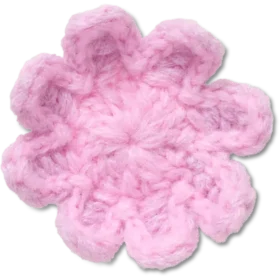 Tığ İşi Açık Pembe Çiçek Jibbitz Süsleri