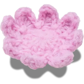 Tığ İşi Açık Pembe Çiçek Jibbitz Süsleri